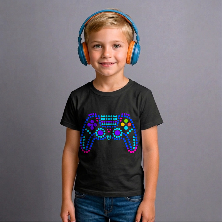 Controler pentru consolă din puncte - ziua punctului - tricou pentru copii