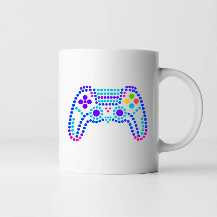 Controler pentru consolă din puncte - ziua punctului - cană