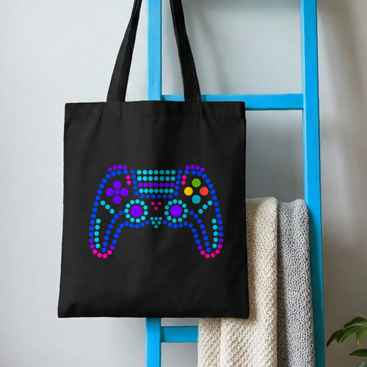 Controler pentru consolă din puncte - ziua punctului - sacoșă de bumbac