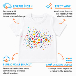 Șah din puncte - ziua punctului - tricou pentru copii