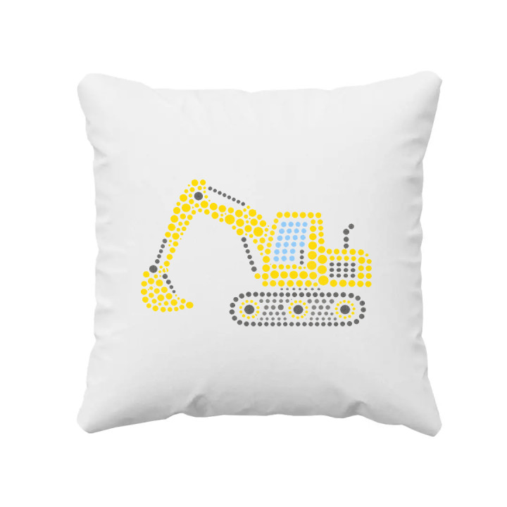 Excavator din puncte - ziua punctului - pernă
