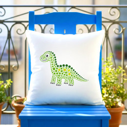 Dinozaur din puncte - ziua punctului - pernă