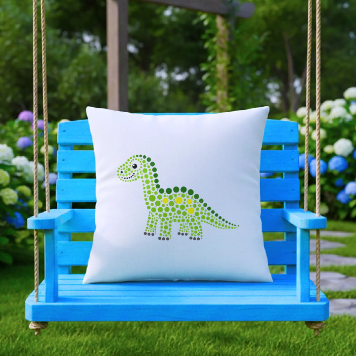 Dinozaur din puncte - ziua punctului - pernă