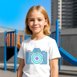 Aparat foto din puncte - ziua punctului - tricou pentru copii
