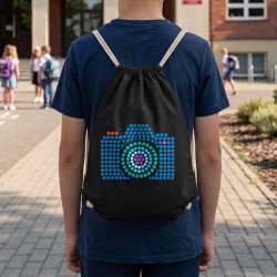 Aparat foto din puncte - ziua punctului - sac cu șnur