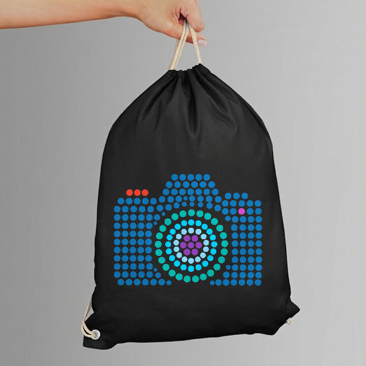 Aparat foto din puncte - ziua punctului - sac cu șnur