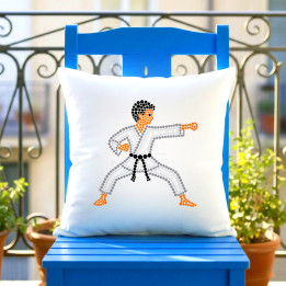 Karateka din puncte - ziua punctului - pernă