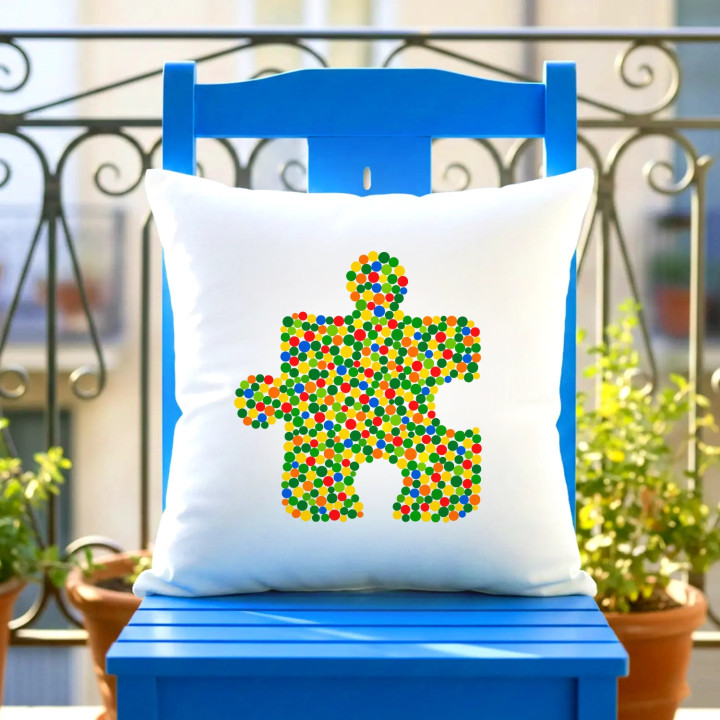 Puzzle din puncte - ziua punctului - pernă