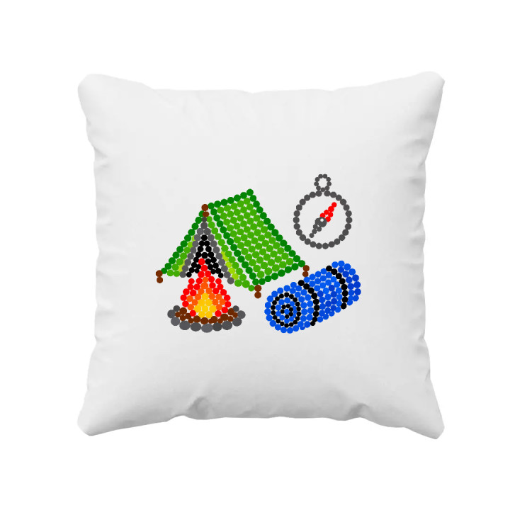 Camping din puncte - ziua punctului - pernă