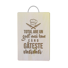 Totul are un gust mai bun când găteşte mama -  tabla de tocat