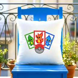 Cărți de colecție din puncte - ziua punctului - pernă - inspirat de Pokémon