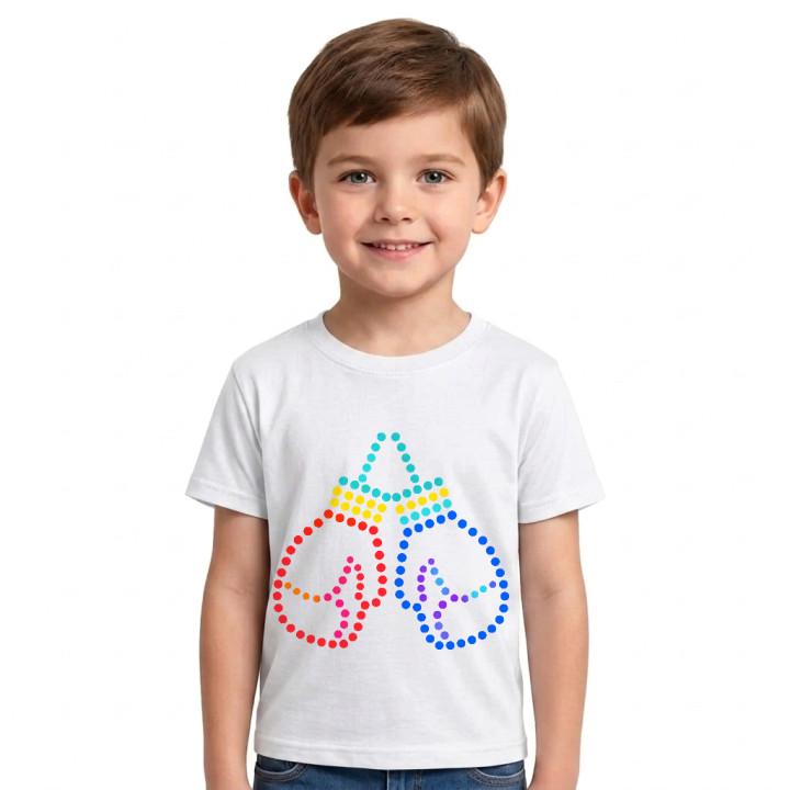 Mănuși de box din puncte - ziua punctului - tricou pentru copii