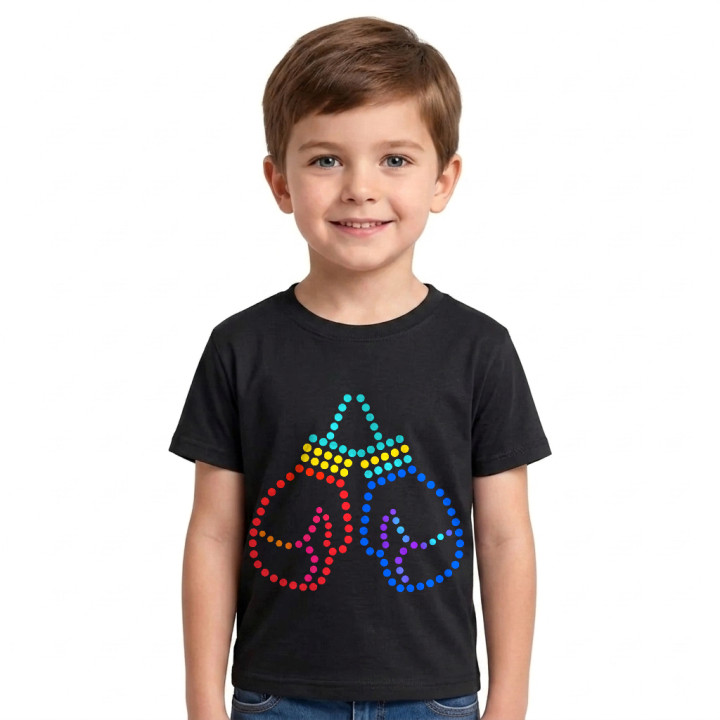 Mănuși de box din puncte - ziua punctului - tricou pentru copii