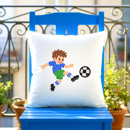 Micul fotbalist din puncte - ziua punctului - pernă