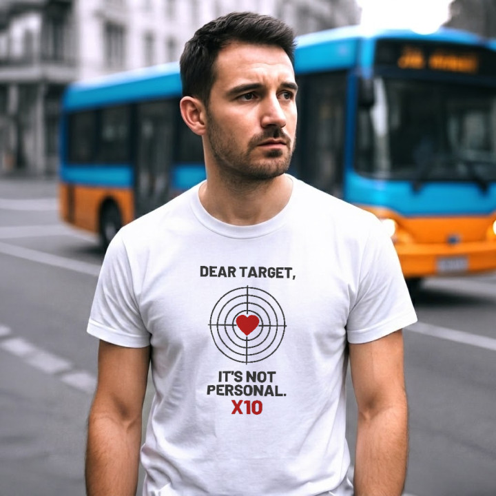 Dear target, it's not personal - tricou bărbătesc pentru pasionații de tir