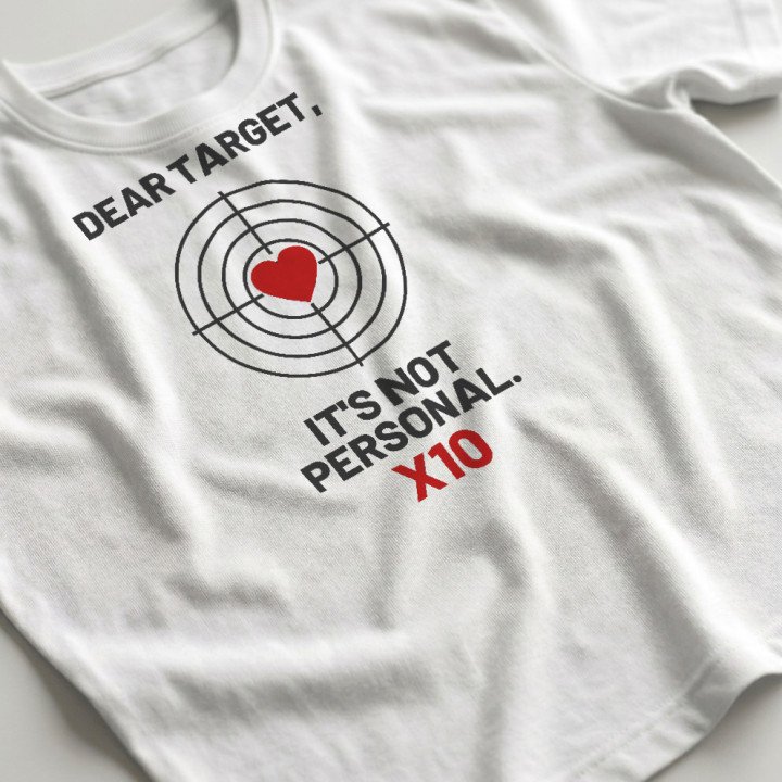 Dear target, it's not personal - tricou bărbătesc pentru pasionații de tir