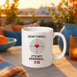 Dear target, it's not personal - cană pentru pasionații de tir