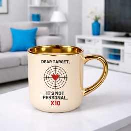 Dear target, it's not personal - cană elegantă pentru pasionații de tir