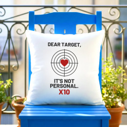 Dear target, it's not personal - pernă pentru pasionații de tir