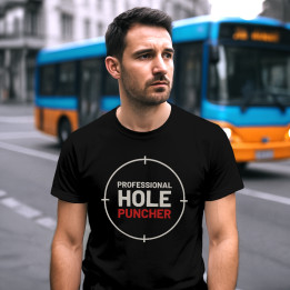 Professional hole puncher - tricou bărbătesc pentru pasionații de tir