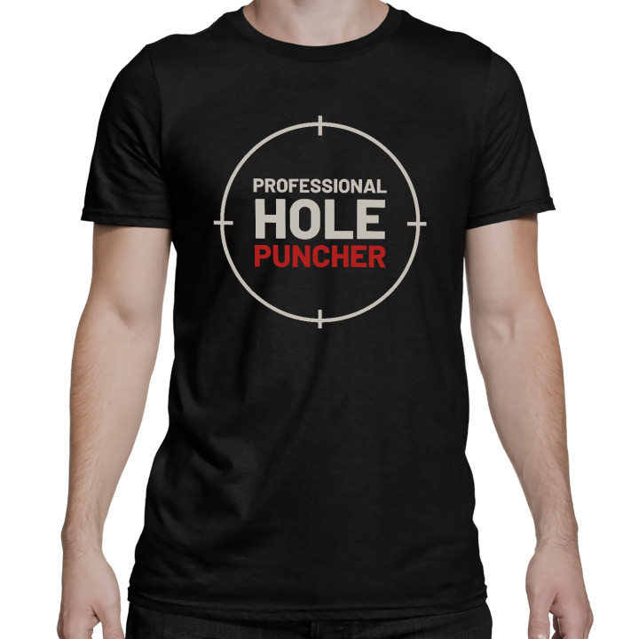 Professional hole puncher - tricou bărbătesc pentru pasionații de tir