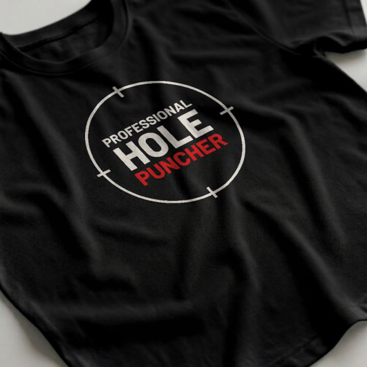 Professional hole puncher - tricou bărbătesc pentru pasionații de tir