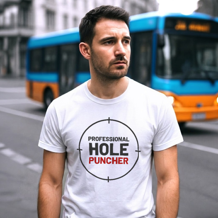 Professional hole puncher - tricou bărbătesc pentru pasionații de tir