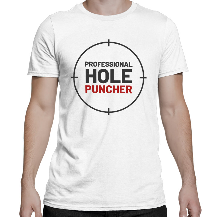 Professional hole puncher - tricou bărbătesc pentru pasionații de tir