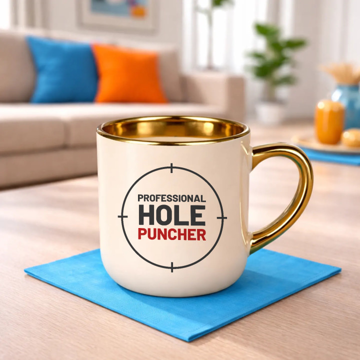 Professional hole puncher - cană elegantă pentru pasionații de tir
