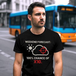 Weekend forecast: 100% chance of X10 - tricou bărbătesc pentru pasionații de tir