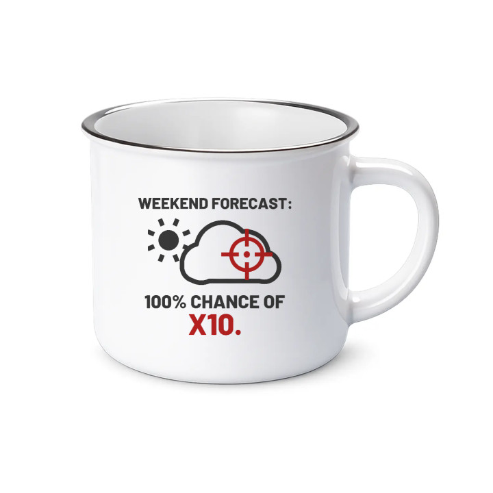 Weekend forecast: 100% chance of X10 - cană emailată pentru pasionații de tir
