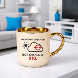 Weekend forecast: 100% chance of X10 - cană elegantă pentru pasionații de tir