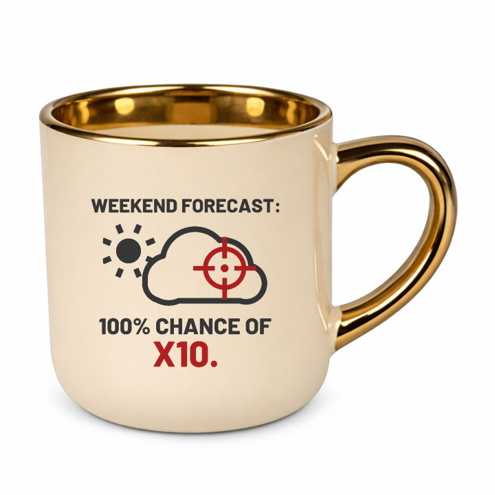 Weekend forecast: 100% chance of X10 - cană elegantă pentru pasionații de tir