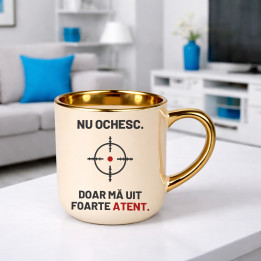 Nu ochesc, doar mă uit foarte atent - cană elegantă pentru pasionații de tir