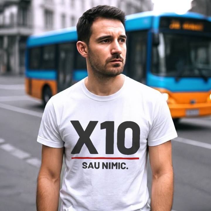 X10 sau nimic - tricou bărbătesc pentru pasionații de tir