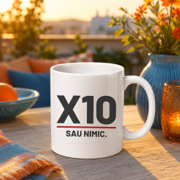 X10 sau nimic - cană pentru pasionații de tir