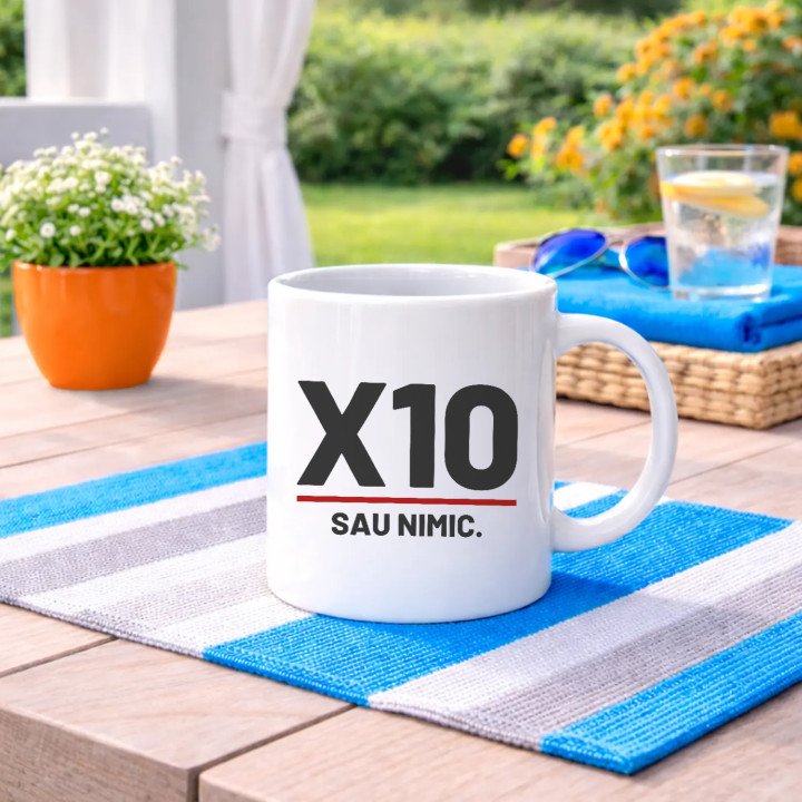 X10 sau nimic - cană pentru pasionații de tir