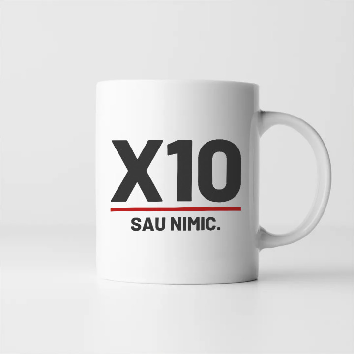 X10 sau nimic - cană pentru pasionații de tir
