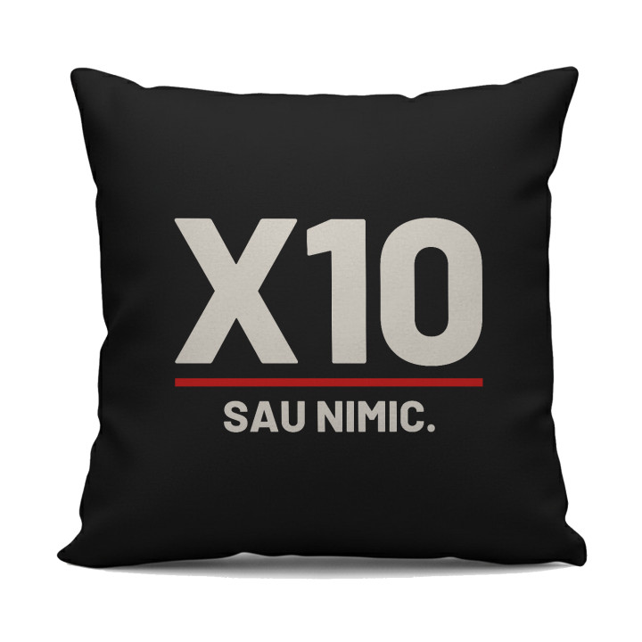 X10 sau nimic - pernă neagră pentru pasionații de tir