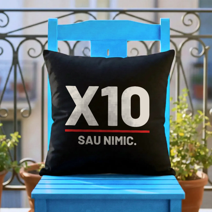 X10 sau nimic - pernă neagră pentru pasionații de tir
