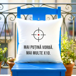Mai puțină vorbă, mai multe X10 - pernă pentru pasionații de tir