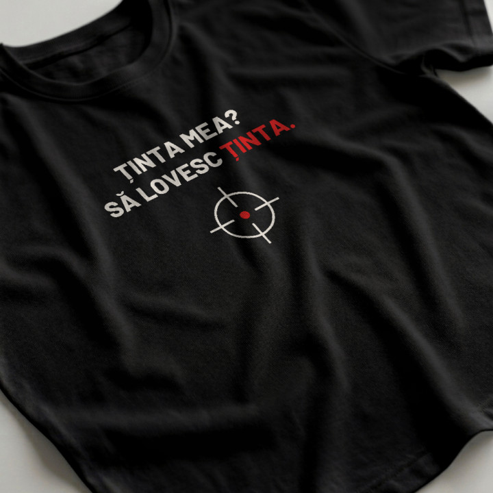 Ținta mea? Să lovesc ținta - tricou bărbătesc pentru pasionații de tir