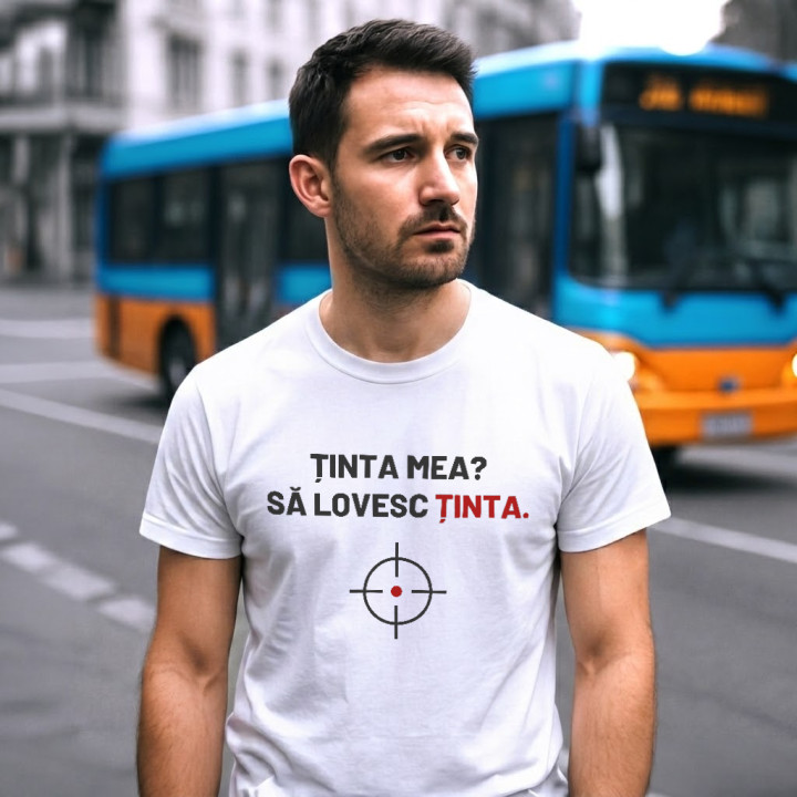 Ținta mea? Să lovesc ținta - tricou bărbătesc pentru pasionații de tir