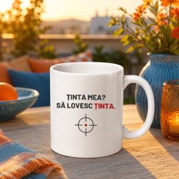 Ținta mea? Să lovesc ținta - cană pentru pasionații de tir