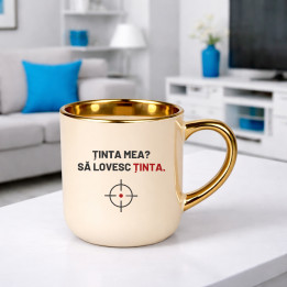 Ținta mea? Să lovesc ținta - cană elegantă pentru pasionații de tir