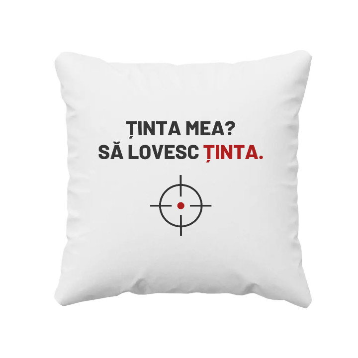 Ținta mea? Să lovesc ținta - pernă pentru pasionații de tir