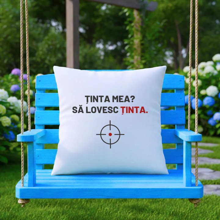 Ținta mea? Să lovesc ținta - pernă pentru pasionații de tir