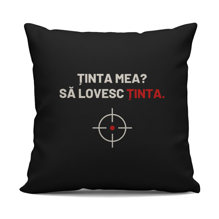 Ținta mea? Să lovesc ținta - pernă neagră pentru pasionații de tir