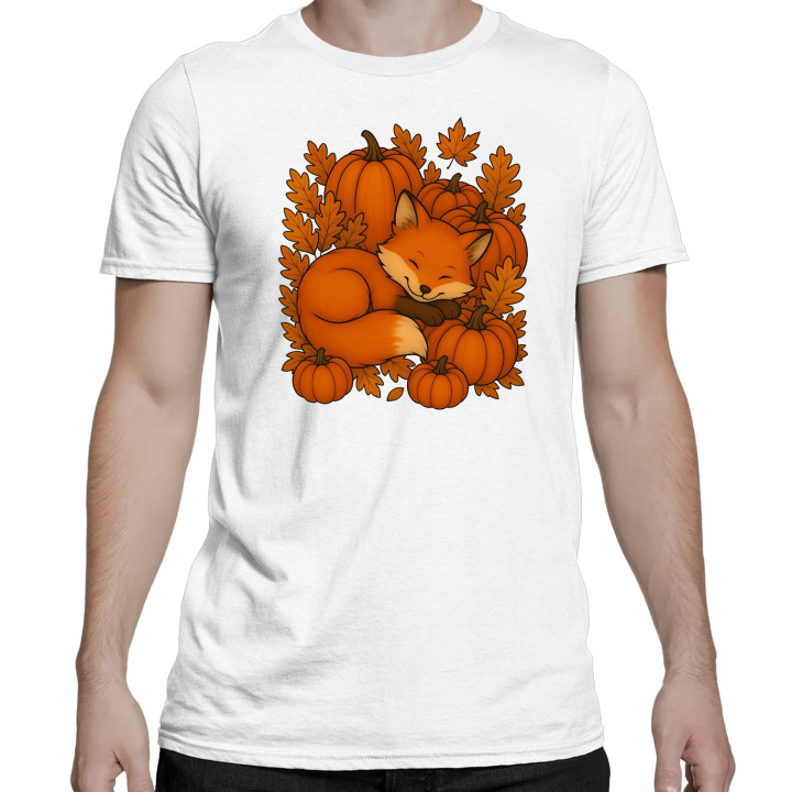 Ziua dovleacului - toamnă - vulpe - tricou bărbătesc pentru cadou