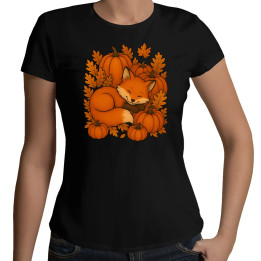 Ziua dovleacului - toamnă - vulpe - tricou de damă pentru cadou